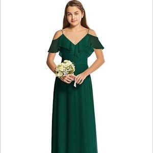 Dessy Junior Bridesmaid Dress- Hunter Green Size 10JB-J